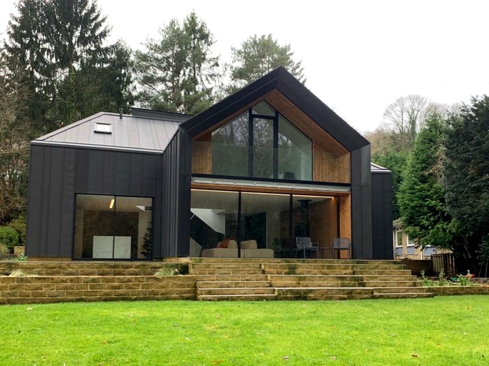 Barn conversion with aluminium windows and doors