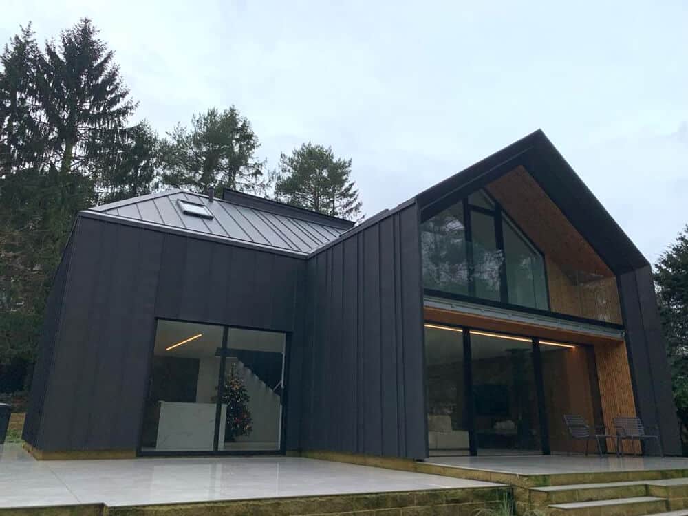 Barn conversion with aluminium windows